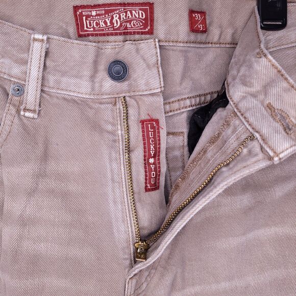 Lucky Brand Jeans Mens 33x32 Brown 121 Slim Cone Denim - Picture 6 of 15